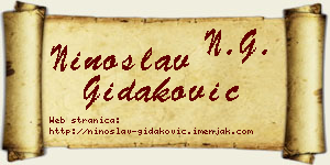 Ninoslav Gidaković vizit kartica